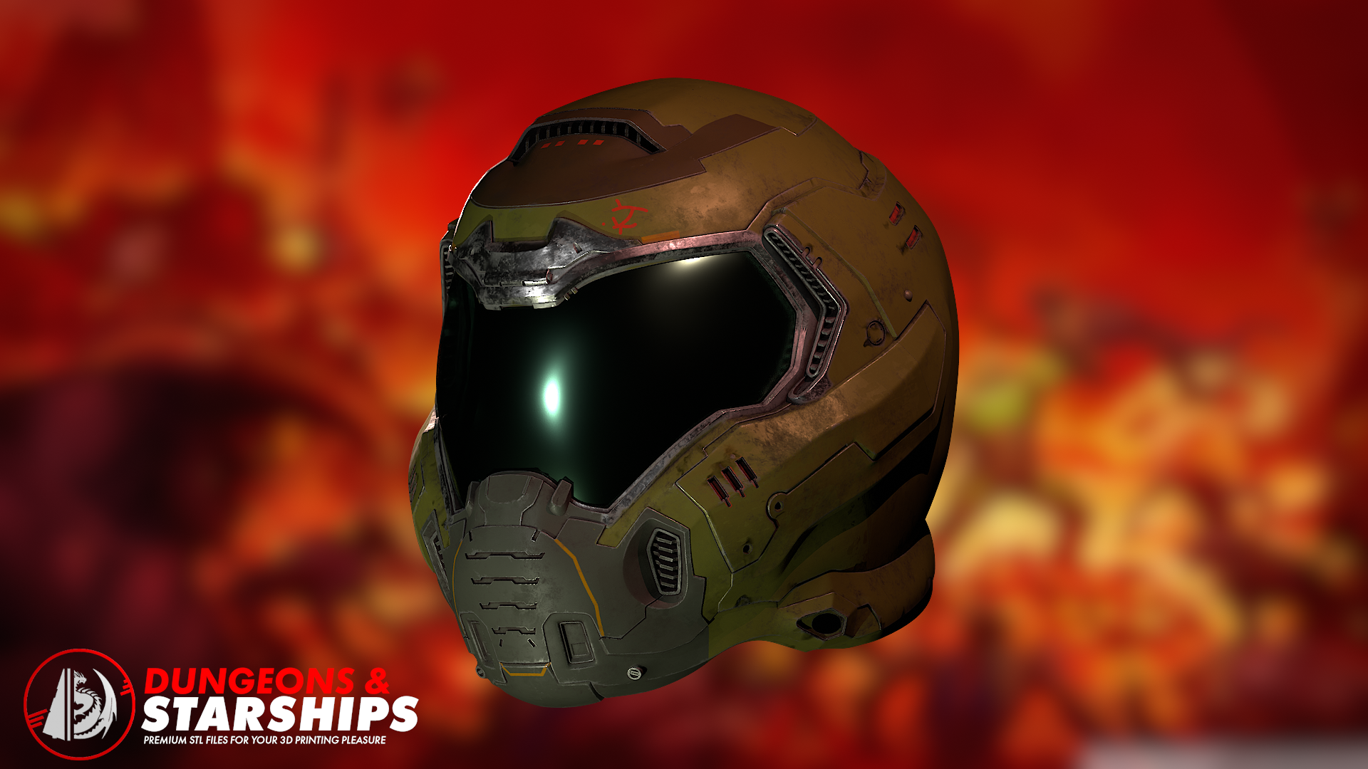 doom eternal motorcycle helmet Praetorian Helmet