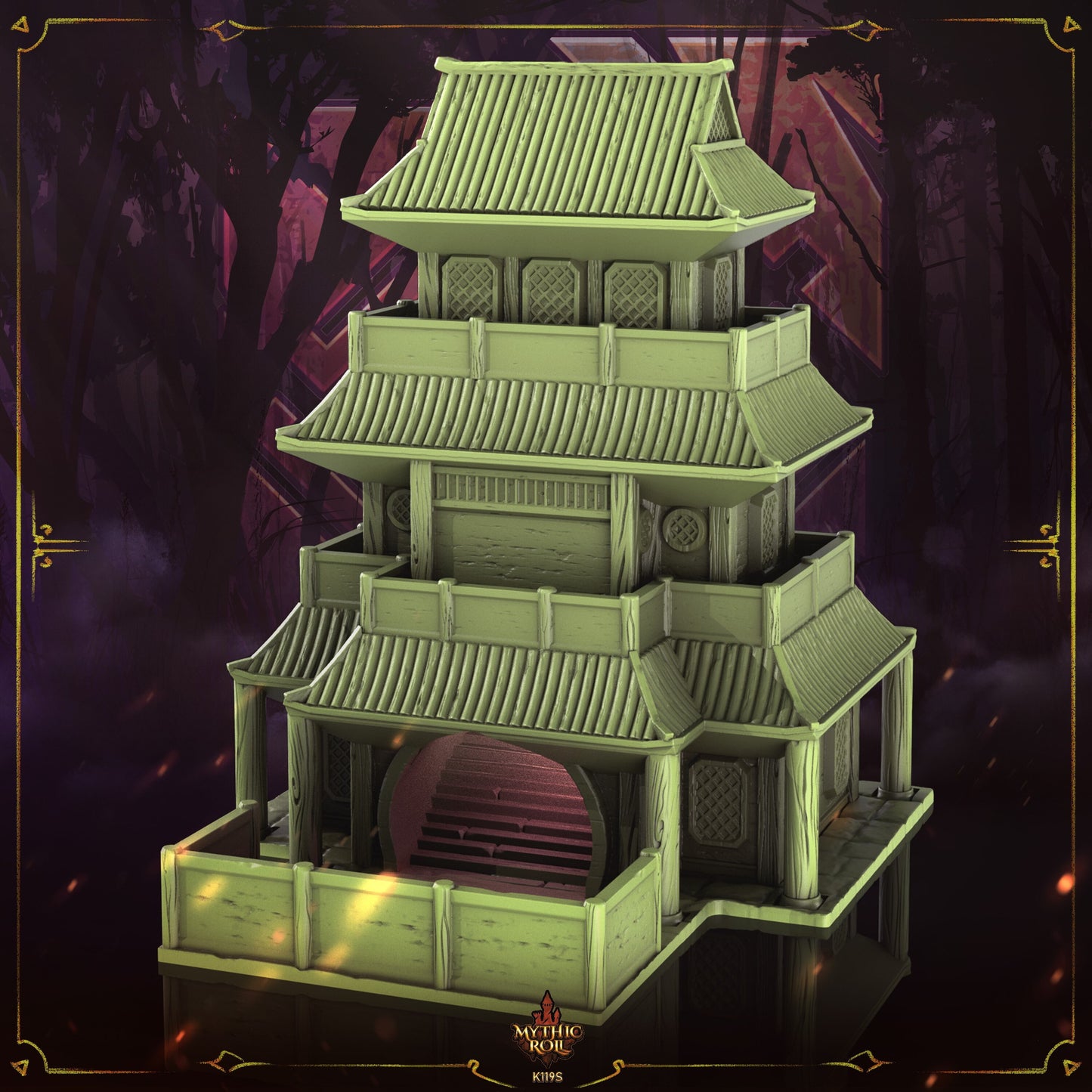 Samurai Dice Tower and Box - Mythic Roll - Tabletop RPGs / D&D / Pathfinder