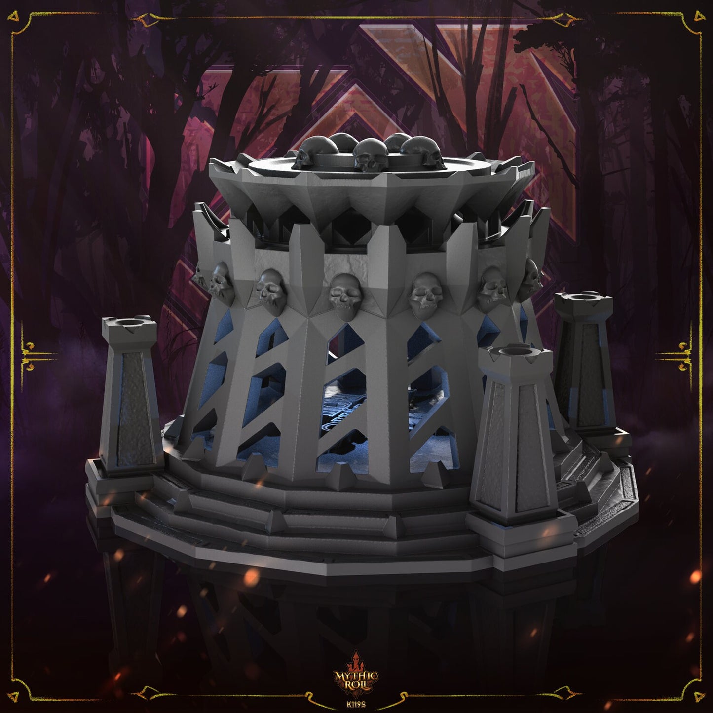 Necromantic Dice Tower and Vault - Mythic Roll - Tabletop RPGs / D&D / Pathfinder