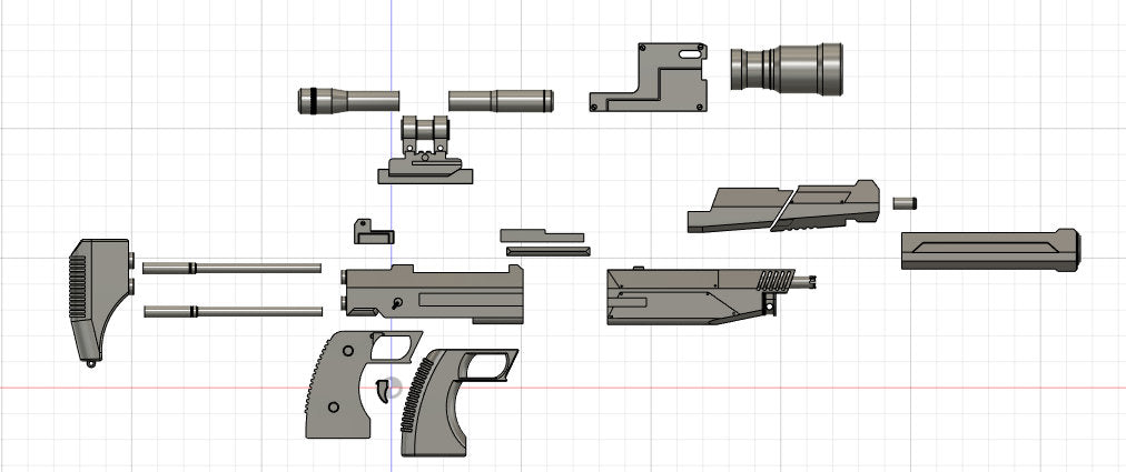 Westar 35 Carbine Blaster with Modular attachments - Star Wars - 3D Printing Files