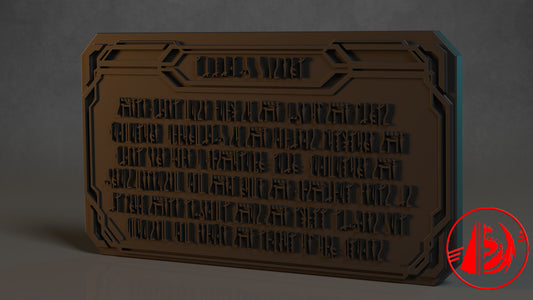 Living Waters Plaque - The Mandalorian Season 3 - 3D Printed DIY Kit